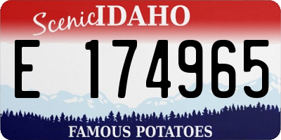 ID license plate E174965