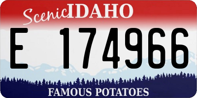 ID license plate E174966