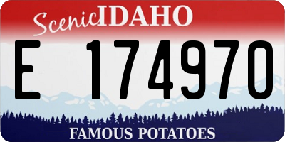 ID license plate E174970