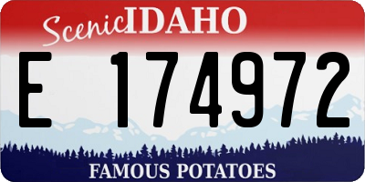 ID license plate E174972