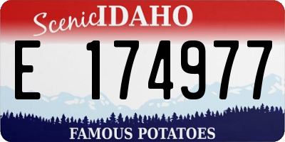 ID license plate E174977