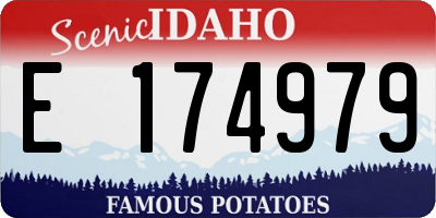 ID license plate E174979
