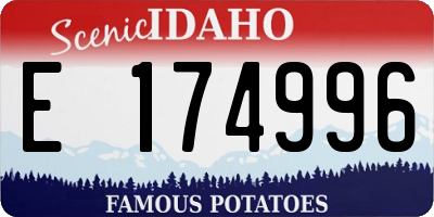 ID license plate E174996