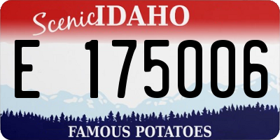 ID license plate E175006