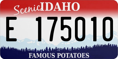 ID license plate E175010