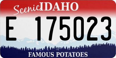ID license plate E175023