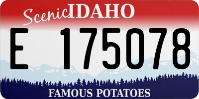 ID license plate E175078
