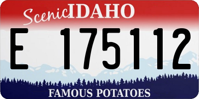 ID license plate E175112