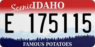 ID license plate E175115