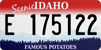 ID license plate E175122