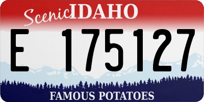ID license plate E175127