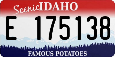 ID license plate E175138