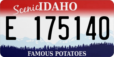 ID license plate E175140