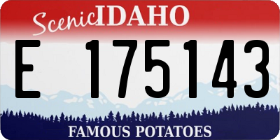 ID license plate E175143