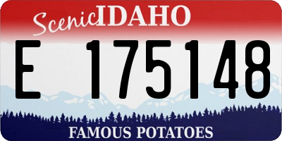 ID license plate E175148