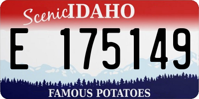 ID license plate E175149