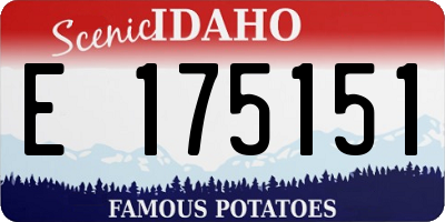 ID license plate E175151