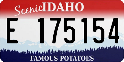 ID license plate E175154