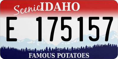 ID license plate E175157