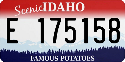 ID license plate E175158