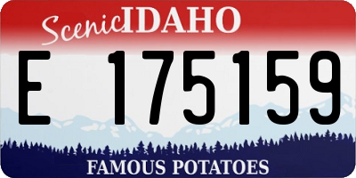 ID license plate E175159