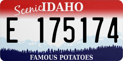 ID license plate E175174