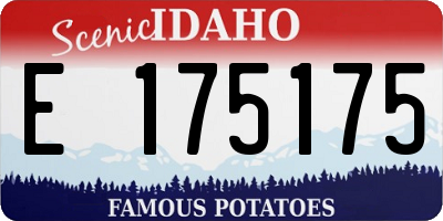 ID license plate E175175