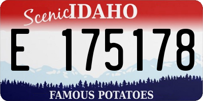 ID license plate E175178