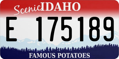 ID license plate E175189