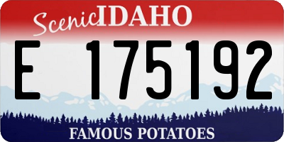 ID license plate E175192