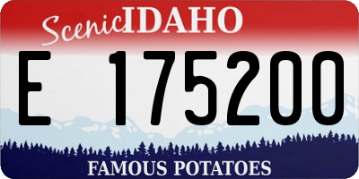 ID license plate E175200