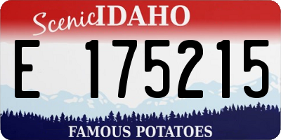 ID license plate E175215