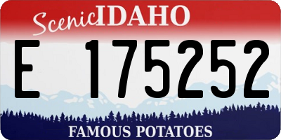 ID license plate E175252