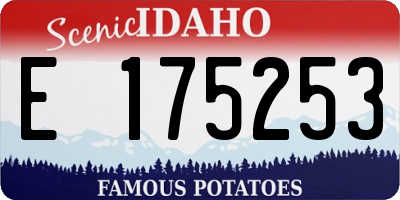 ID license plate E175253