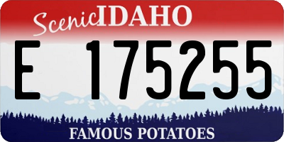 ID license plate E175255