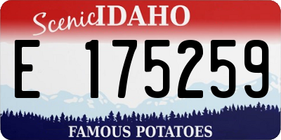 ID license plate E175259