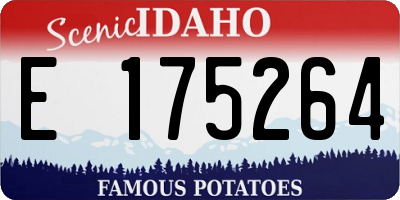 ID license plate E175264
