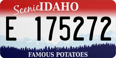 ID license plate E175272