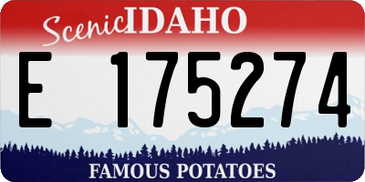 ID license plate E175274