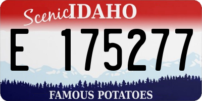 ID license plate E175277