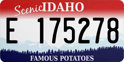 ID license plate E175278