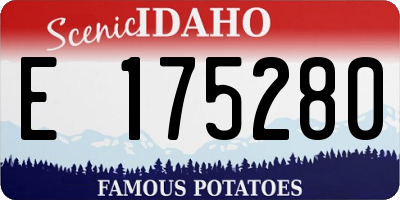 ID license plate E175280