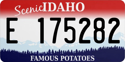 ID license plate E175282
