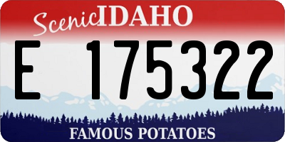 ID license plate E175322