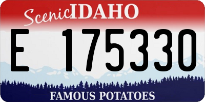 ID license plate E175330