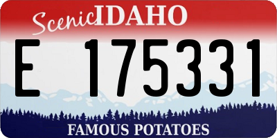 ID license plate E175331