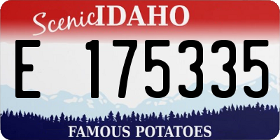 ID license plate E175335