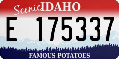 ID license plate E175337
