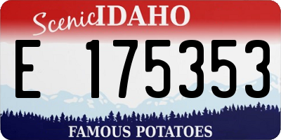 ID license plate E175353