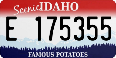 ID license plate E175355